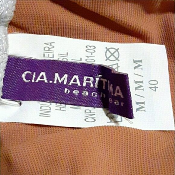 Cia Maritima Beachwear Silver Green & Purple Verde Tanga Bikini Set Size M - Picture 9 of 15